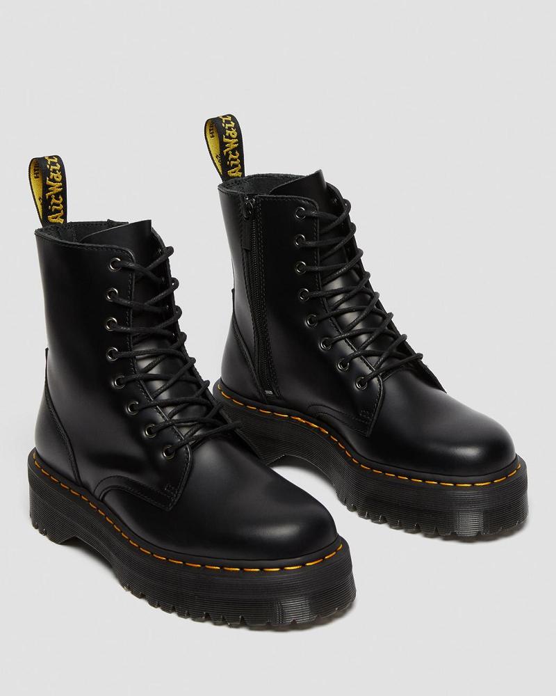 Botas Plataforma Dr Martens Jadon Smooth Cuero Hombre Negros | MX 24GSO